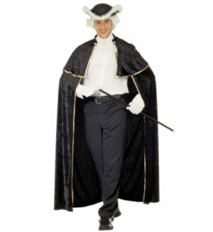 Mantello veneziano con jabot in velluto