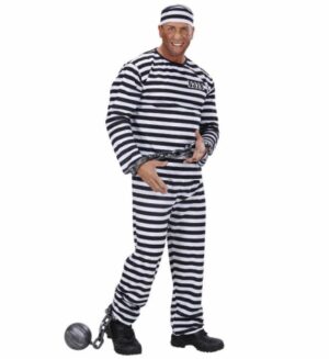 Costume da carcerato bianco e nero