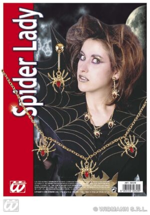 Set spider lady collana orecc