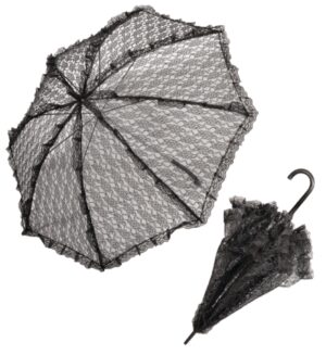 Ombrello in pizzo nero
