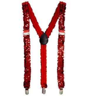 Bretelle in paillettes rosse