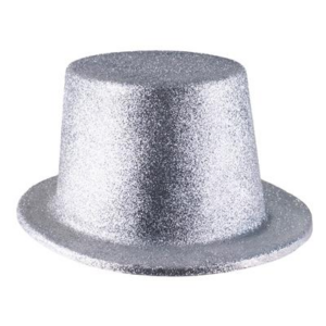 Cilindro glitter argento