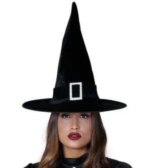 Cappello strega in vellutino halloween