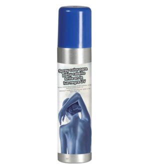 Trucco spray corpo e capelli blu body painting