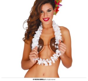 Collana hawaiana bianca