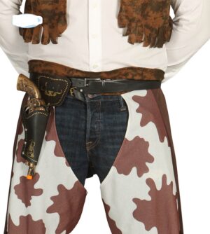Cinturone cowboy con pistola in plastica