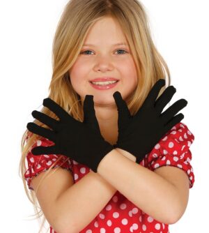Guanti neri per bambini 22 cm