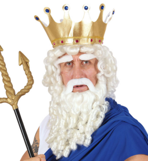 Parrucca Zeus con barba, baffi e sopracciglia