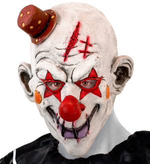 Maschera Killer Clown con mini cappello
