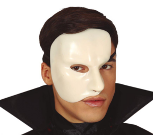 Maschera bianca mezzo viso