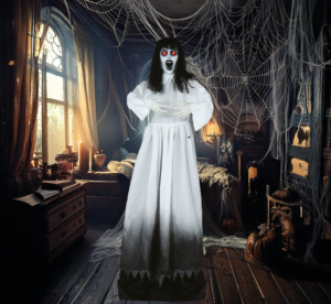819623557 Donna Zombie con Luce, Suono e Movimento (180 cm)