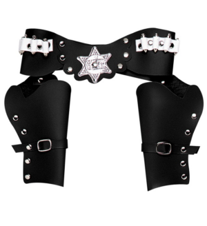 Cinturone cowboy con doppia fondina senza pistole