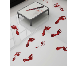 Adesivi impronte di sangue