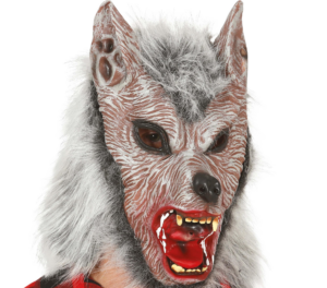 Maschera lupo con pelo