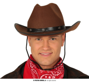 Cappello cowboy marrone in feltro