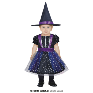 Costume da baby streghetta con stelle