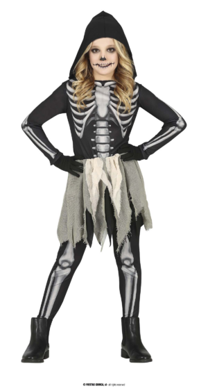 Costume da bambina scheletro