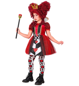 Costume da regina di cuori bambina