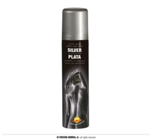 Trucco spray corpo e capelli glitter argento