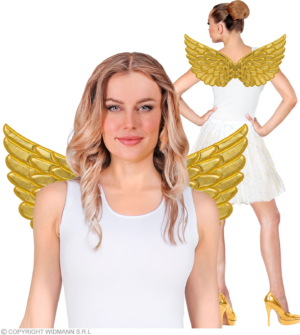 Ali d'angelo, 57x26 cm, oro in tessuto