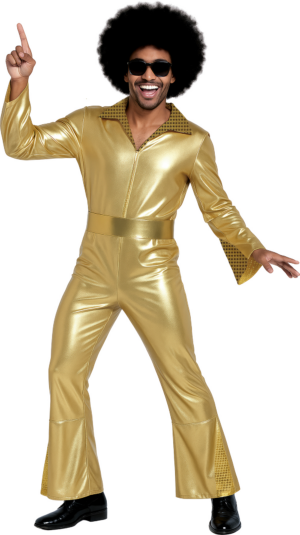 Costume da cowboy Disco anni 70 Gold uomo