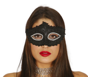 Maschera nera decorata