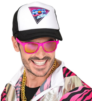 Occhiali anni 80 rosa con lenti revo