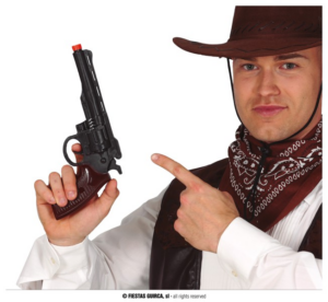 Pistola da cowboy nera 30 cm