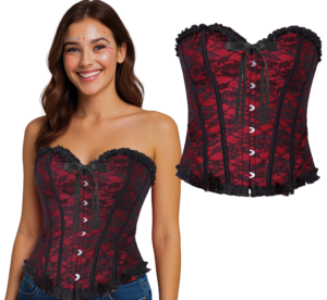 Corsetto Bordeaux Top per Costume da Principessa o Marchesa