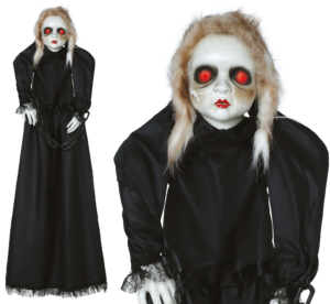 Bambola cadavere luci suono movimento 150 cm