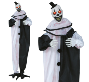 Clown terrore con base, luce, suono e mov. 205 cm