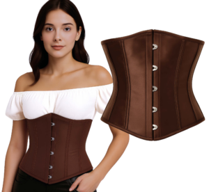 Corsetto Marrone Top Costume per Principesse e Marchese