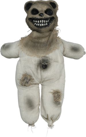 Orso zombie di pezza terrificante per Halloween 60 cm