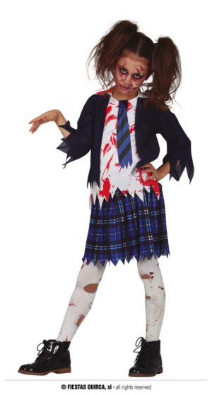 Costume da liceale zombie