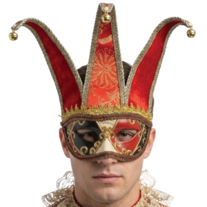 Maschera veneziana, rossa