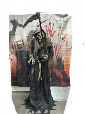 Figura animata Morte del Tristo Mietitore per Halloween, 180 cm