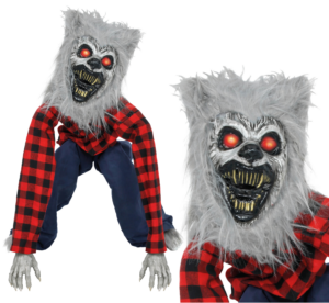Decorazione Animatronic Lupo Mannaro Halloween 90 cm