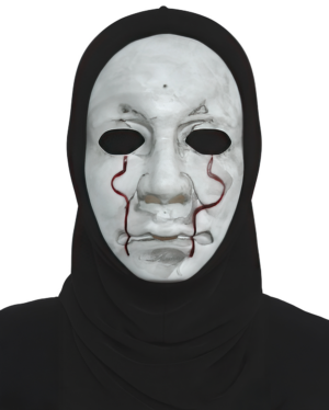 Maschera assassino con cappuccio, pvc